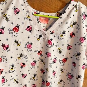 Lady bug scrub top